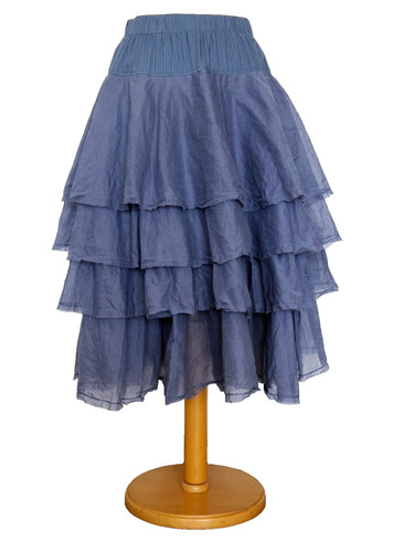 Jupe éclatante bleu coton - , ewa