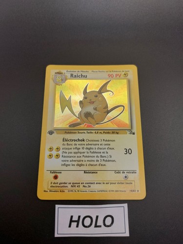 Carte pokémon raichu 14 - carte,