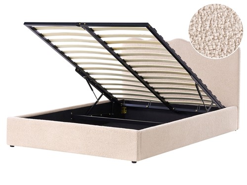 Lit avec rangement bouclé - avec,