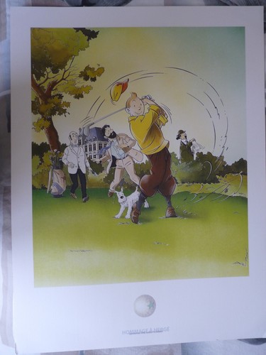 Affiche tintin train de - tintin, en