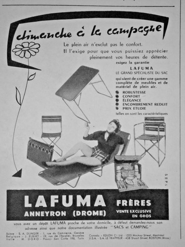 Publicite presse 1954 lafuma - publicite,