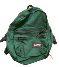 Vintage Eastpak Book bag Green USA Zip Backpack