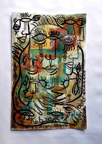 Peinture originale sur papier - peinture,