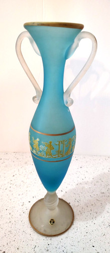 Italian blue opaline glass - italian,