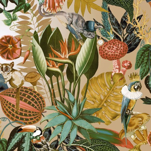 Papier peint tropical - peint,