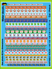 Décalcomanies Decals 240 x SPONSORS | OIL GASOLINE water slide | car racing slot