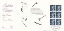 Agatha Christie FULL Booklet Pane £1.02 #2 GB Stuart FDC Bureau 1991 (139157)