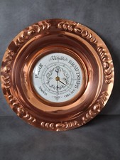 Vintage barometer on copper plate in perfect old condition, weight: 0.478 gr