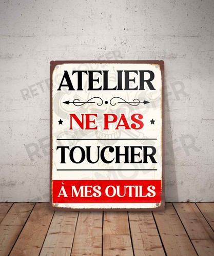 Plaque métal vintage - , citation