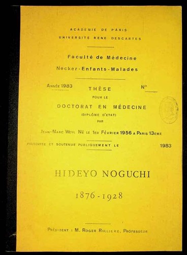 Jean marc weyl hideyo - hideyo, noguchi