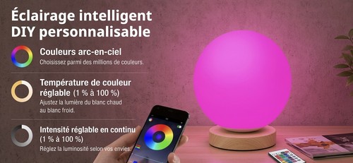 Lampe table led - table, rgb