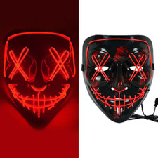Masque à LED lumineux masque lumineux déguisement pour halloween
