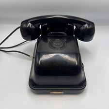Téléphone de bureau interphone soviétique vintage URSS en bakélite noir...