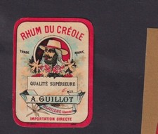 Antique Alcohol Small Label France BN138184 Hard Rum Creole Mens