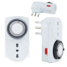 Sortie Électrique Chronométré Minuteur 24 H Programmable Horloge Analogue Fiches