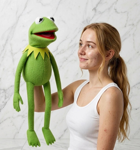 Peluche grenouille marionnette - peluche,