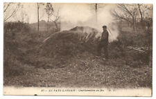 Landes (40) Coal burner on fire. Posted in 1922.