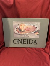 Oneida Silver Plate Georgian Scroll Buffet Server 19 1/2”  W/Wood Carving Board