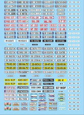 decal license plate Belgian Italy Germany USA Switzerland 1/43 gb Spain