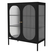 Vitrine sur pieds noir armoire