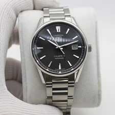 TAG Heuer Carrera Steel Black Date Dial Automatic Mens Watch WAR211A.BA0782