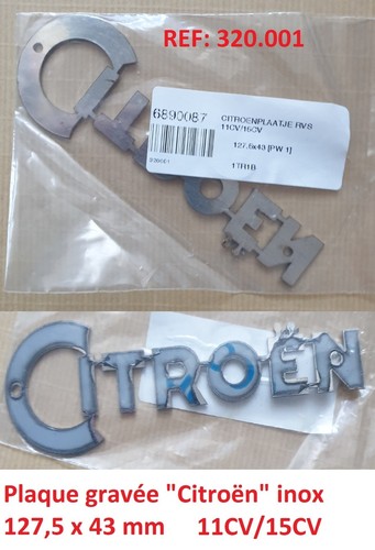 Plaque inox gravée - , "citroën"