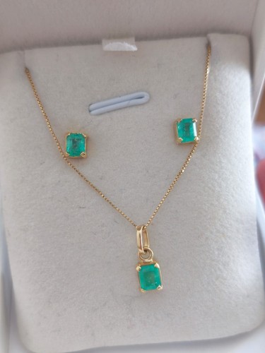 Parure 18k émeraudes - or,