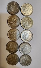 un lot de 10 pièces de 5