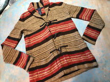 95. Ralph Lauren Hand Knit Tricote A La Main  Southwestern Serape Cardigan S Vtg