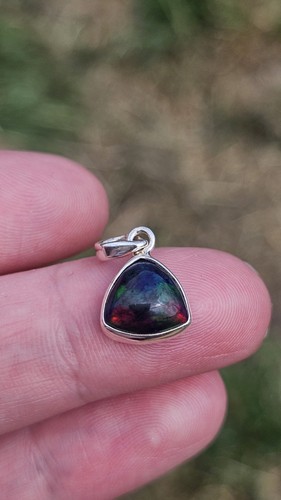 Pendentif opale noire welo - opale,