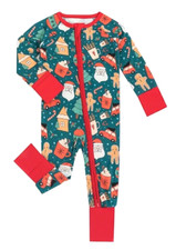 Miozing Newborn Baby One-Piece Footed Sleep & Play Christmas Santa Bamboo New