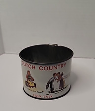 Vintage 1974 Pennsylvania Dutch Country Folk Talk Tin Cup Mug