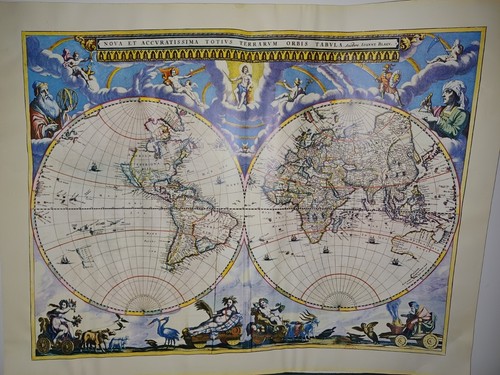Ancien tableau atlas carte - tableau,