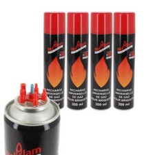 Recharge de Gaz Butane 300ml pour briquets rechargeable par lot de 4 pas cher