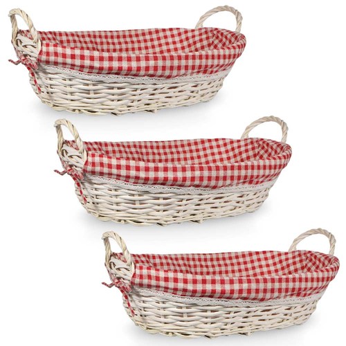 Paniers ovales osier blanc - paniers,