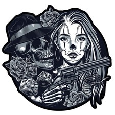Tete mort colt roses - tete, de