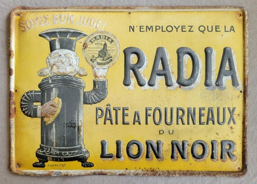 Plaque publicitaire ancienne
