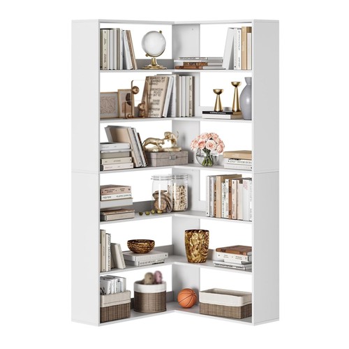 Tier corner bookcase - 6-tier,
