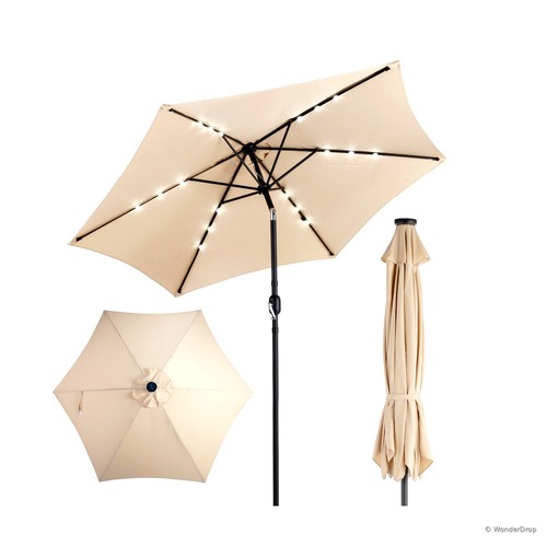 9ft parasol solaire led rib - solaire,