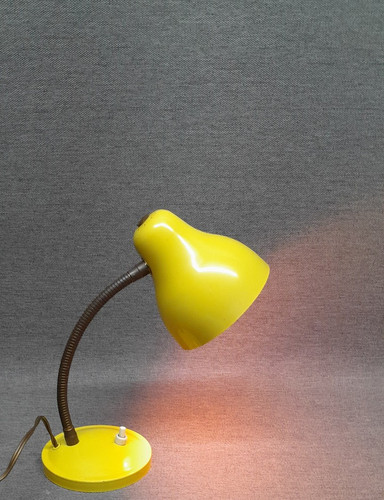 Lampe cocotte jaune tôle - en,