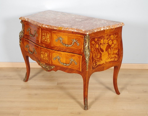 Louis style commode inlaid - xv,