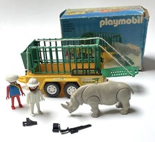 Playmobil 3529 transport rhinocéros Safari 1980 boîte vintage complet TBE
