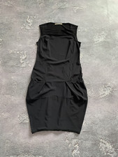 Le Jean de Marithe Francois Girbaud Black Long Avant Garde Dress Size L