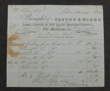 1846, Billhead, London (Greene & Niner, Lamp Oil, Lustre & Cut Glass Makers)