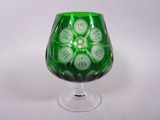 Énorme tourbillon à cognac en cristal, surpiqûre, vert, environ 20,5 cm H 3N9179