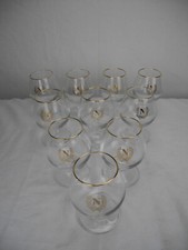 lot 10 glasses cognac liqueur Napoleon old french glasses old glasses cups cognac