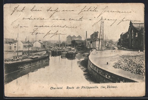 Cpa charleroi route de - charleroi,,