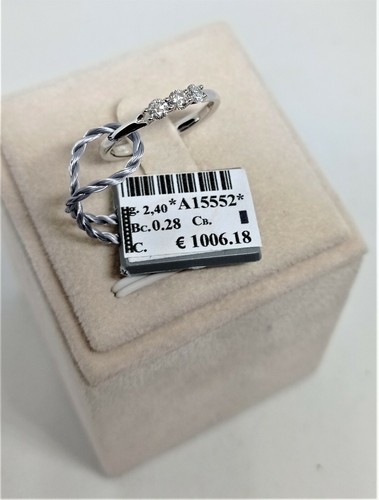Bague blanc 18k 750 - blanc,
