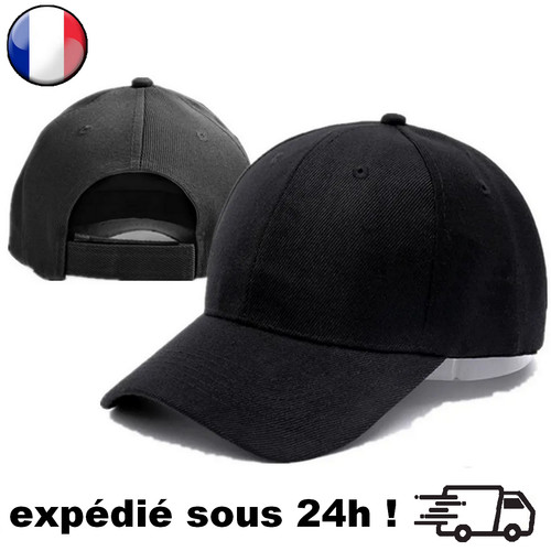 Casquette noire baseball homme - casquette,