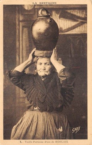 Cpa vieille porteuse eau - cpa,